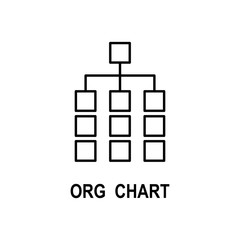 Organizational chart icon. Element of business structure icon for mobile concept and web apps. Thin line organizational chart icon can be used for web and mobile