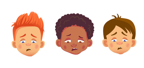 faces of boys character set