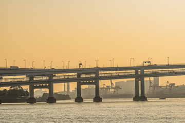 夕方のレインボーブリッジ　Rainbow Bridge in Tokyo