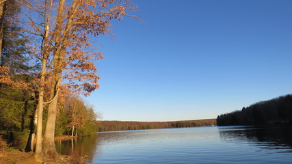 Golden Hour on Fall Lake