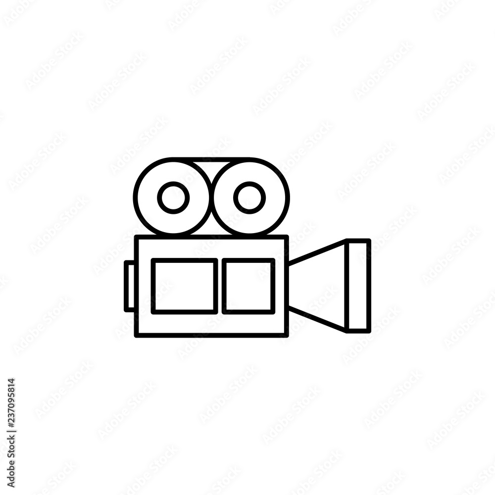 Aufkleber cinema camera icon. element of video products outline icon for mobile concept and web apps. thin lin