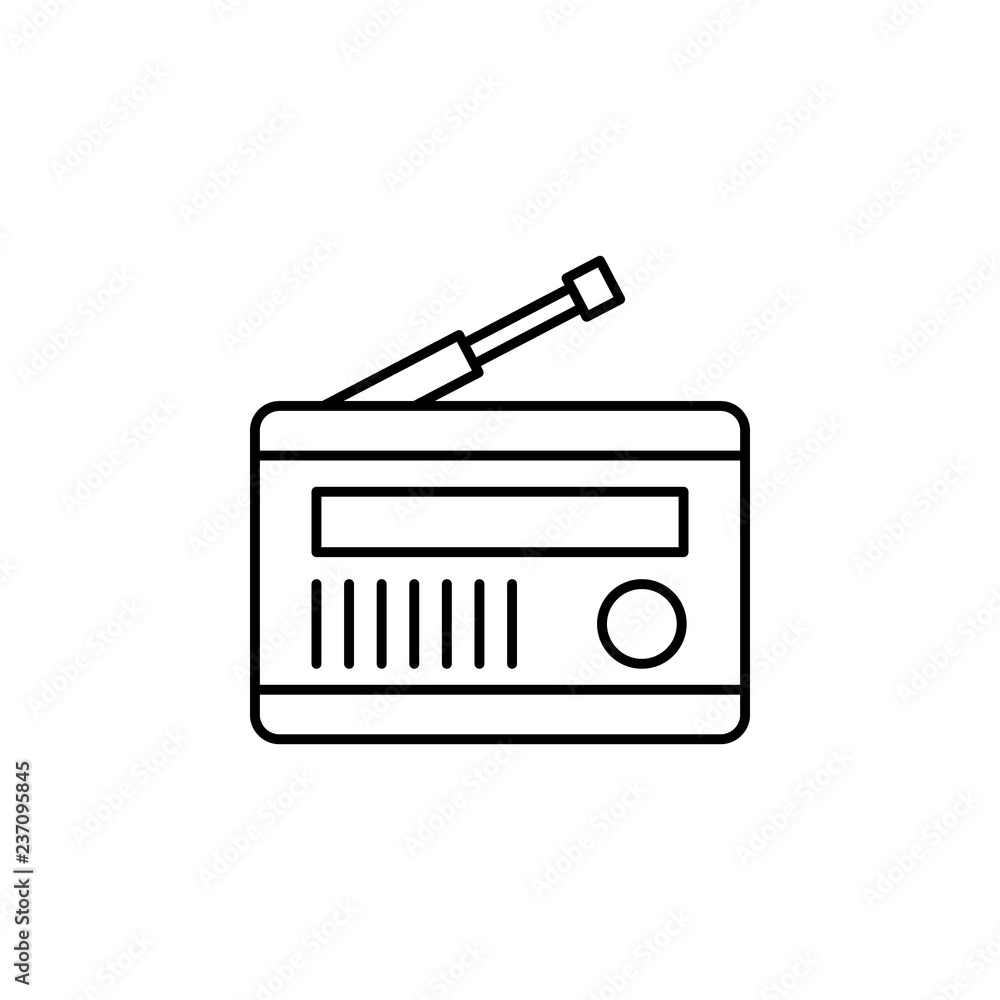 Poster radio icon. element of video products outline icon for mobile concept and web apps. thin line radio 