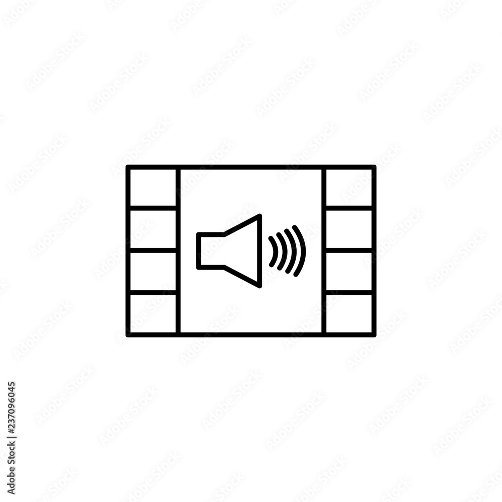 Poster sound tape icon. element of video products outline icon for mobile concept and web apps. thin line s