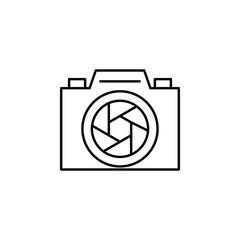 camera lens icon. Element of video products outline icon for mobile concept and web apps. Thin line camera lens icon can be used for web and mobile