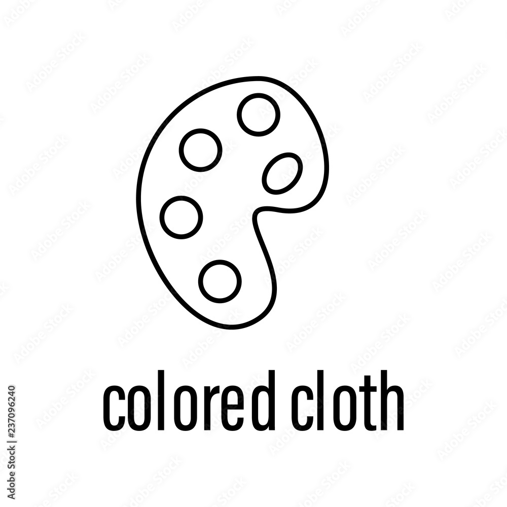 Poster colored cloth icon. element of raw material with description icon for mobile concept and web apps. o