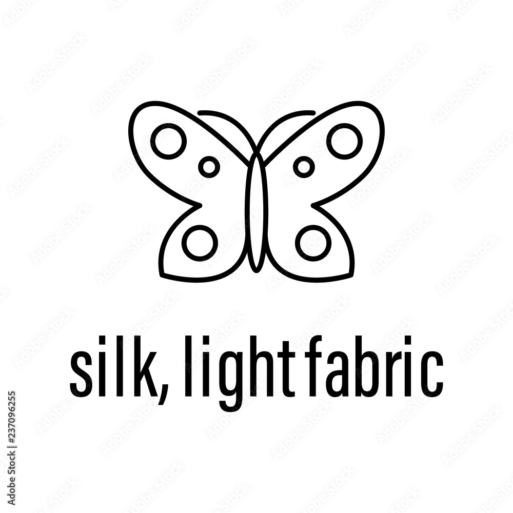 Poster silk, light fabric icon. element of raw material with description icon for mobile concept and web ap