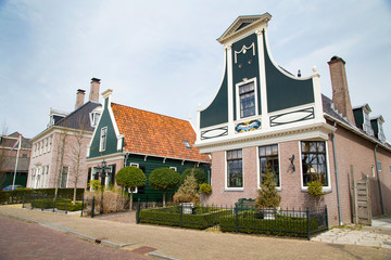 Landscape of preserved historic houses