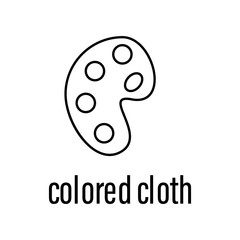 colored cloth icon. Element of raw material with description icon for mobile concept and web apps. Outline colored cloth icon can be used for web and mobile