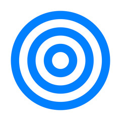 Target sign - blue simple transparent, isolated - vector