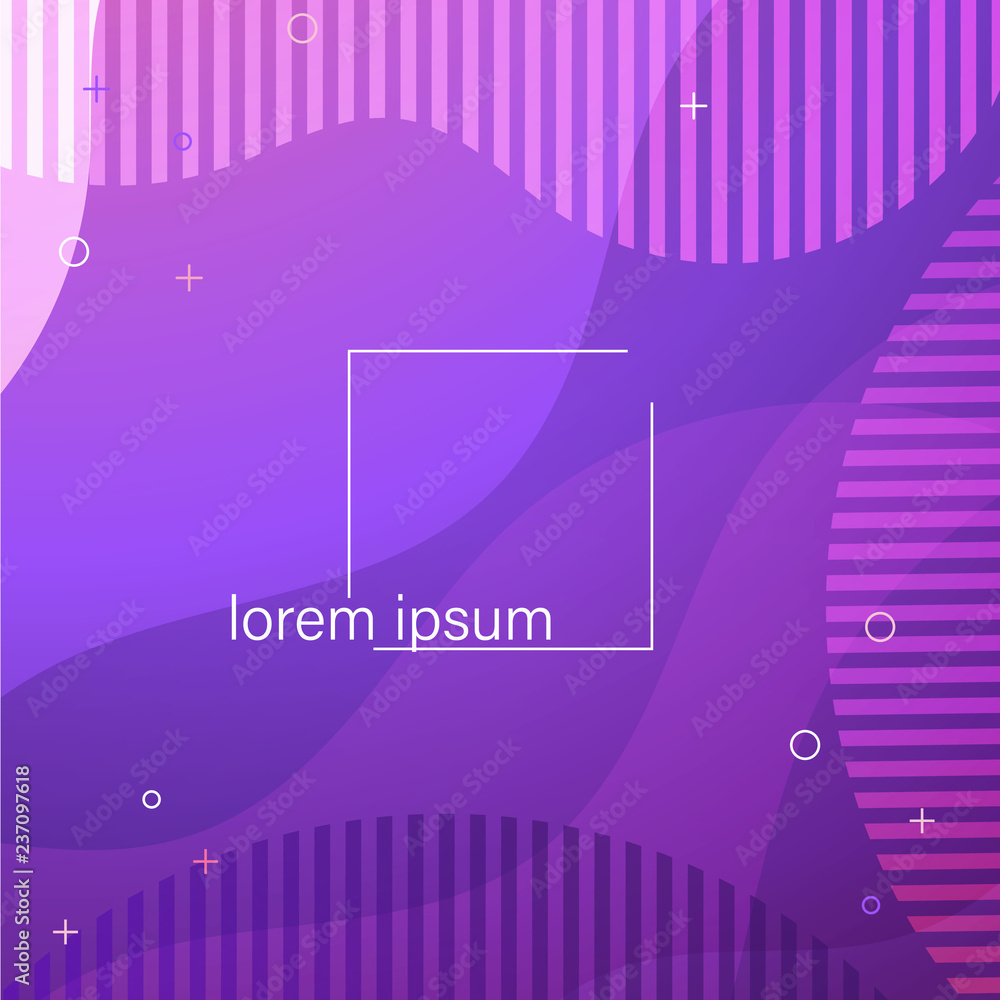 Poster flat design abstract gradient vector square background. geometric shapes banner with fluid effects. 