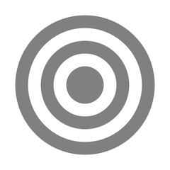 Target sign - medium gray simple transparent, isolated - vector