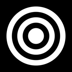 Target sign - white simple transparent, isolated - vector