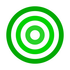 Target sign - green shades simple transparent, isolated - vector