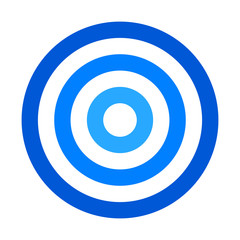 Target sign - blue shades simple transparent, isolated - vector