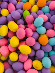 Fototapeta na wymiar Eggs colorful Easter eggs in 
