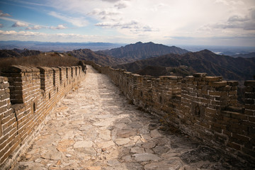 Walking on the Great Wall of China