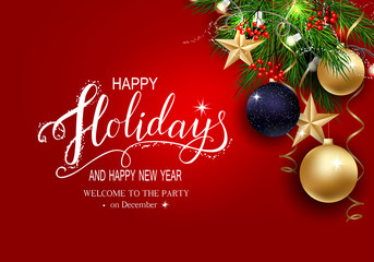 Greeting Card for Winter Happy Holidays. © amishka1