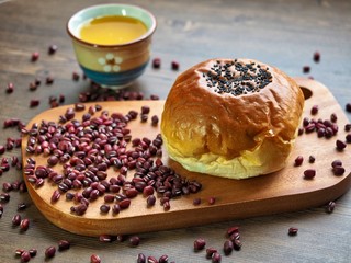 단팥빵과 단호박 식혜