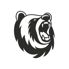 Bear logo mascot design head wildlife sport illustration emblem isolated team vector