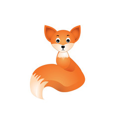 Obraz premium Vector illustration of Fox isolated on white background.