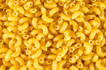 Pasta unprepared horns for all photos. Close-up