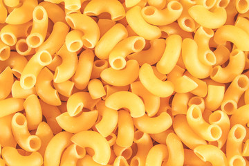 Pasta unprepared horns for all photos. Close-up