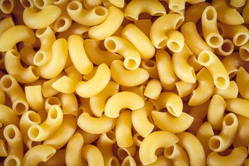 Pasta unprepared horns for all photos. Close-up