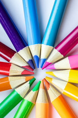Naklejka premium Portrait of Colored circle 