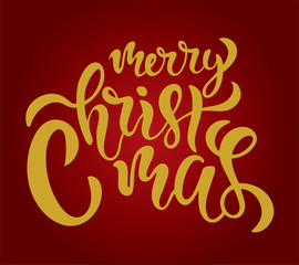 Hand sketched Merry Christmas.