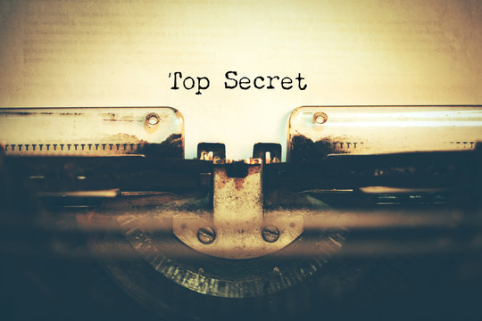 top secret with typewriter