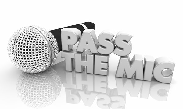 Pass the Microphone Share Communication 3d Illustration