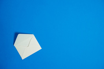 mail on blue background   メール　青色背景