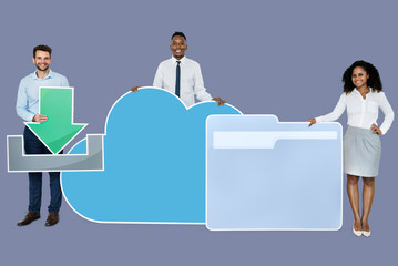 Internet and cloud technology concept shoot