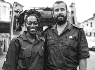 Fototapeta premium Portrait of a team of paramedics