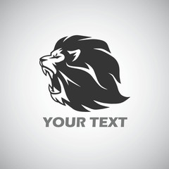 Wild Lion Roaring Logo Mascot Vector