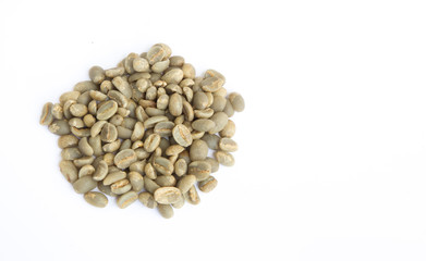 Coffee been on white background