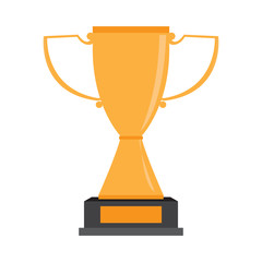 Isolated golden trophy image. Vector illustration design