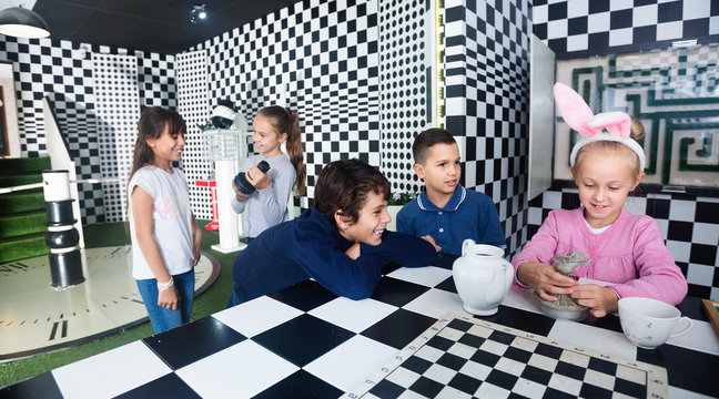 Exciting adventure for kids in chess quest room