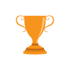 Isolated golden trophy image. Vector illustration design