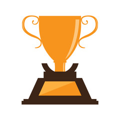 Isolated golden trophy image. Vector illustration design