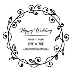 Save the date wedding invitation card template with floral