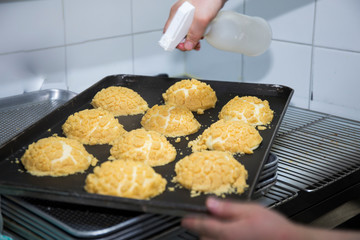 baking decorated with streusel