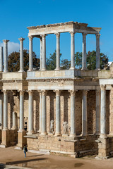 Fototapeta premium the Roman Theatre of Merida is a construction promoted by the consul Vipsanius Agrippa in the Roman city of Emerita Augusta, capital of Lusitania. It was constructed in the years 16 to 15 BCE.