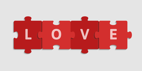 The Pieces Puzzle Banner. Four Steps Infographics.