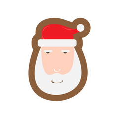 Christmas gingerbread with a santa claus shape. Vector illustration design
