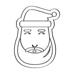 Christmas gingerbread with a santa claus shape. Vector illustration design