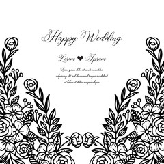Spring ornament concept for wedding invitation card vector art