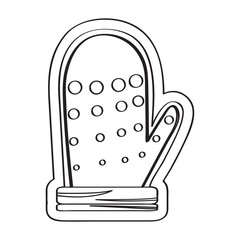 Gingerbread with a christmas glove shape. Vector illustration design