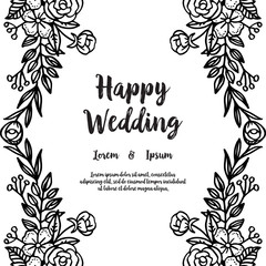 Spring ornament concept for wedding invitation card vector art