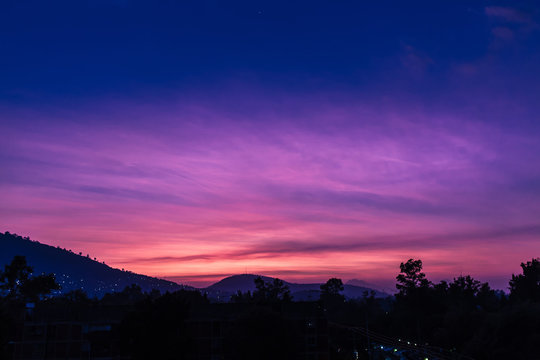 Mexico City Sunrises and colored skyline